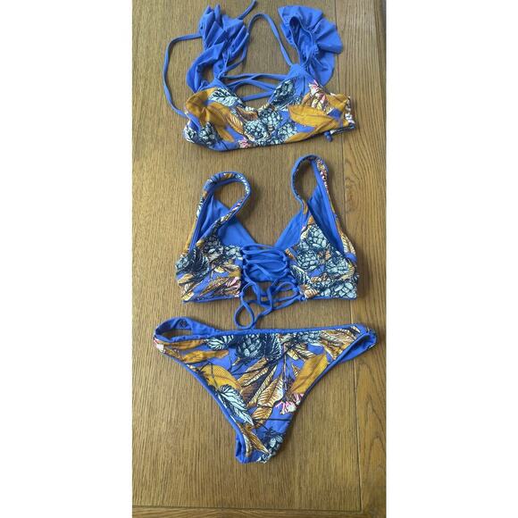 Maaji 3 pieces reversible swim size XS/S tops medium bottoms bikini - Picture 4 of 6